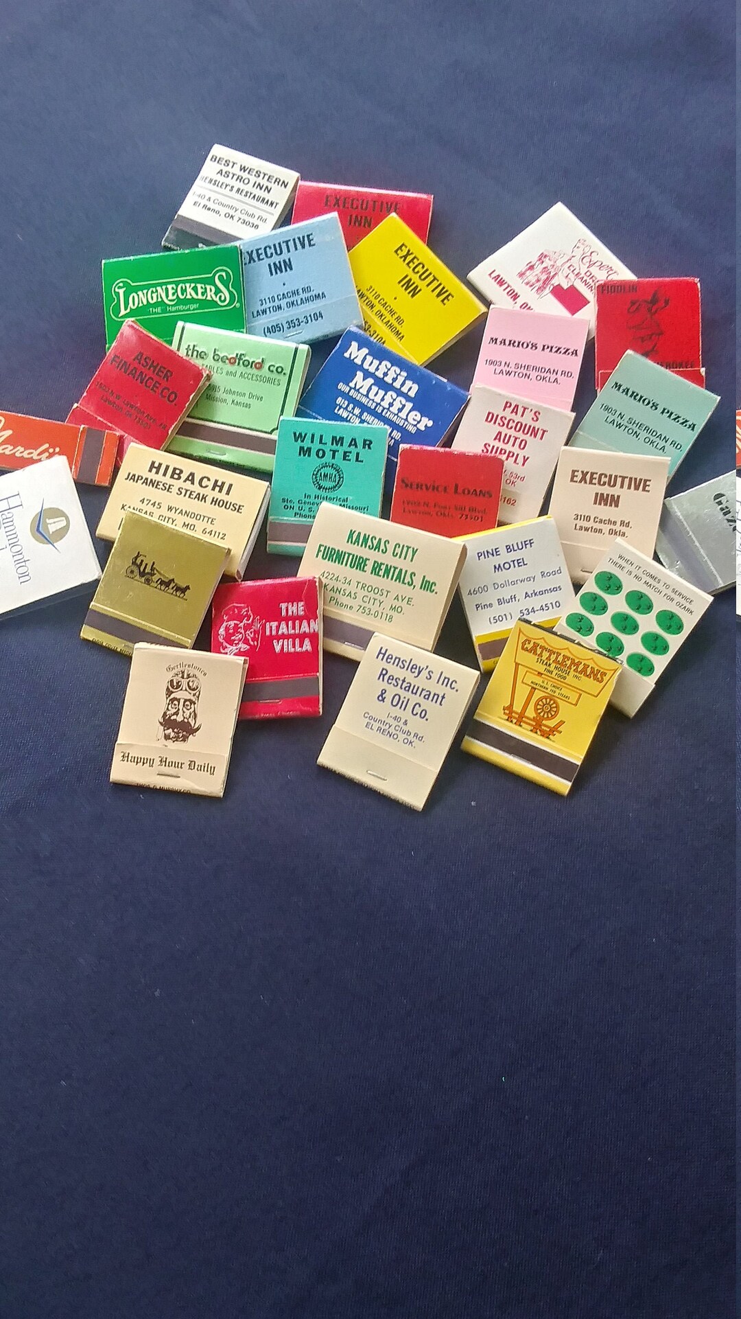 Buy Vintage Matchbooks From Oklahoma Kansas Arkansas Missouri. Online in India Etsy