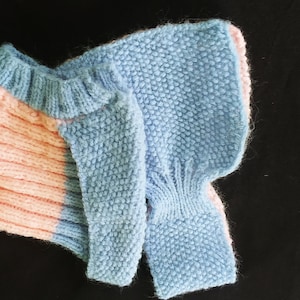 vintage baby hat and scarf, handmade, knitted