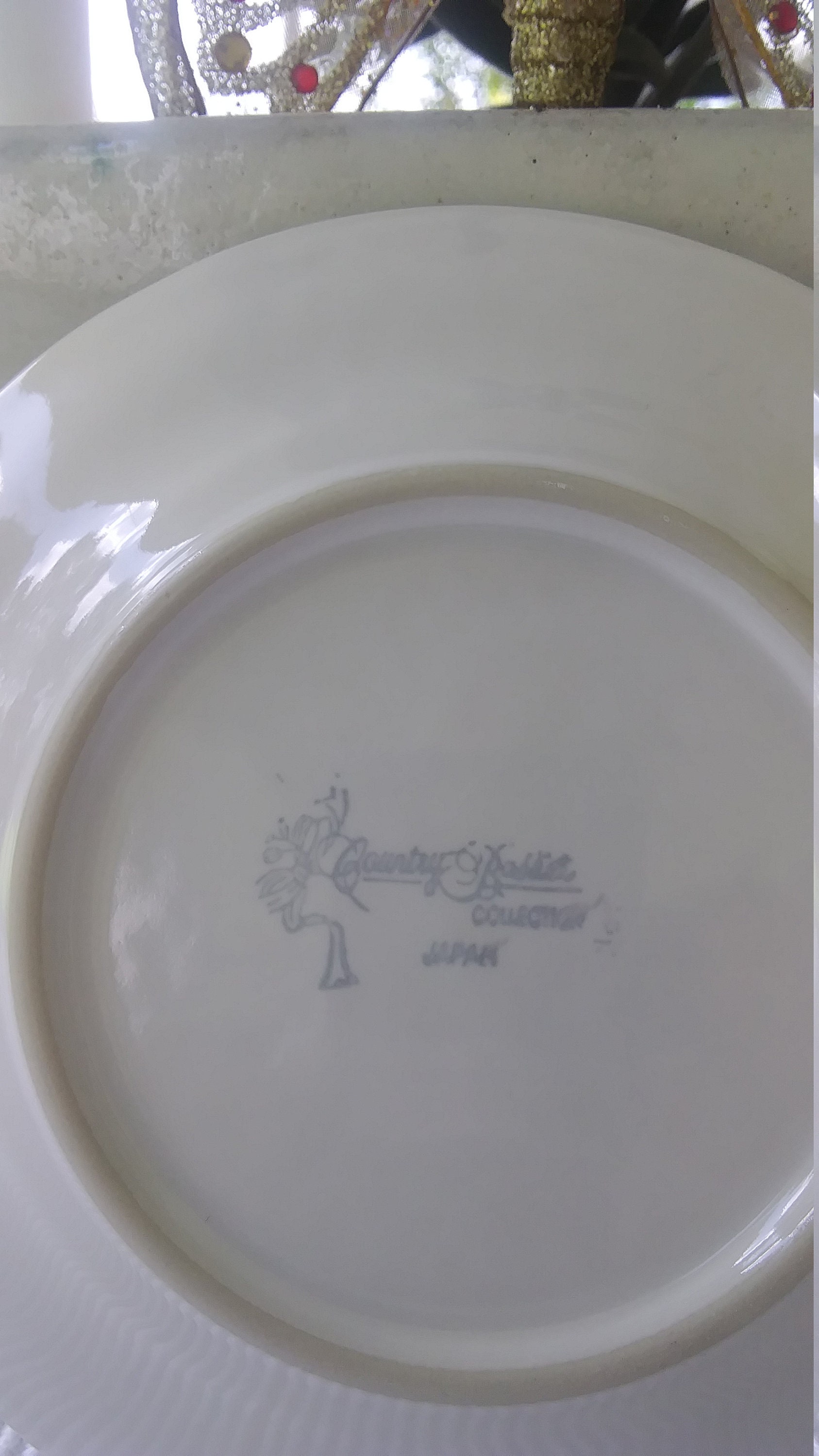 Johann Haviland Country Basket Collection Saucer, Japan. White With
