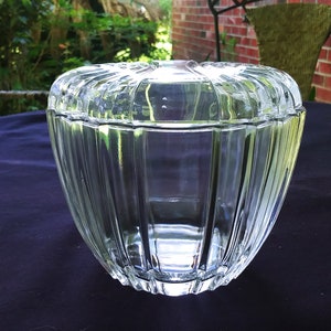 Art Deco style glass jar with lid.  Possibly 50&#39;s.