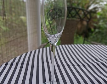 Champagne glasses.  Vintage, possibly hand blown.  very long stem.