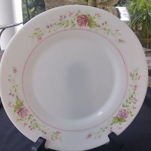 vintage Arcopal, made in France milk glass dessert/salad/bread plate.  Floral rim.