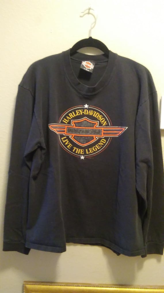 90s Harley-Davidson 90th Anniversary ロンT 1990's Harley Davidson Long Sleeve Tee. - Etsy