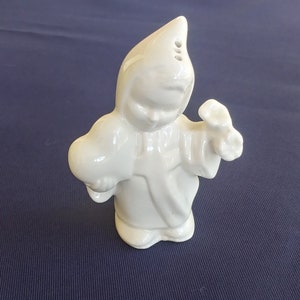 vintage, rare Goeber salt shaker, monk child dressed in all white