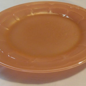 vintage Termocrisa lusterware orange dinner plate.