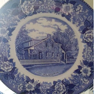 vintage plate &quot;General Lee&#39;s Headquarters, Gettysburg, P.A.  Staffordshire ware.