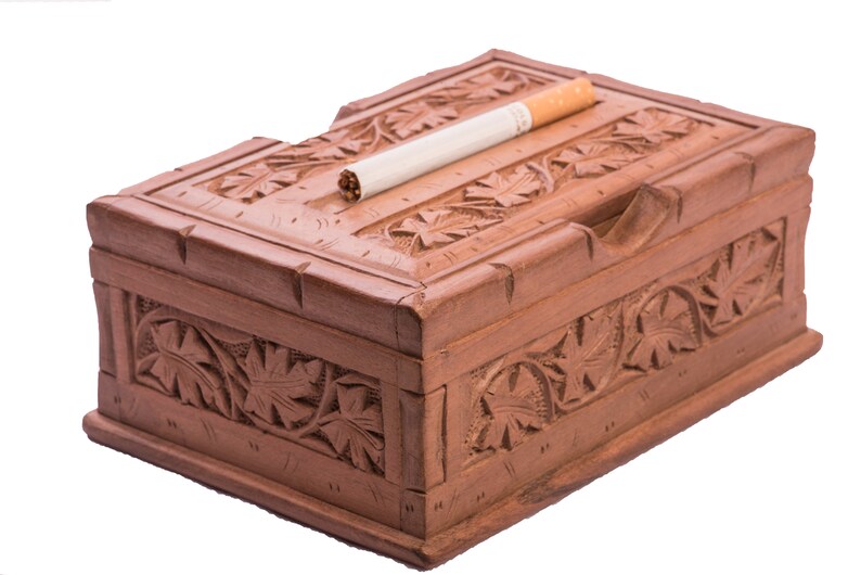 Wooden Cigarette Dispenser Case Handmade 10s Cigarette Box Etsy