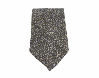 Dolce & Gabbana Tie Pinstripe Silk Vintage Brown Beige