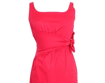 Moschino Cotton Red Sheath Dress 2000s