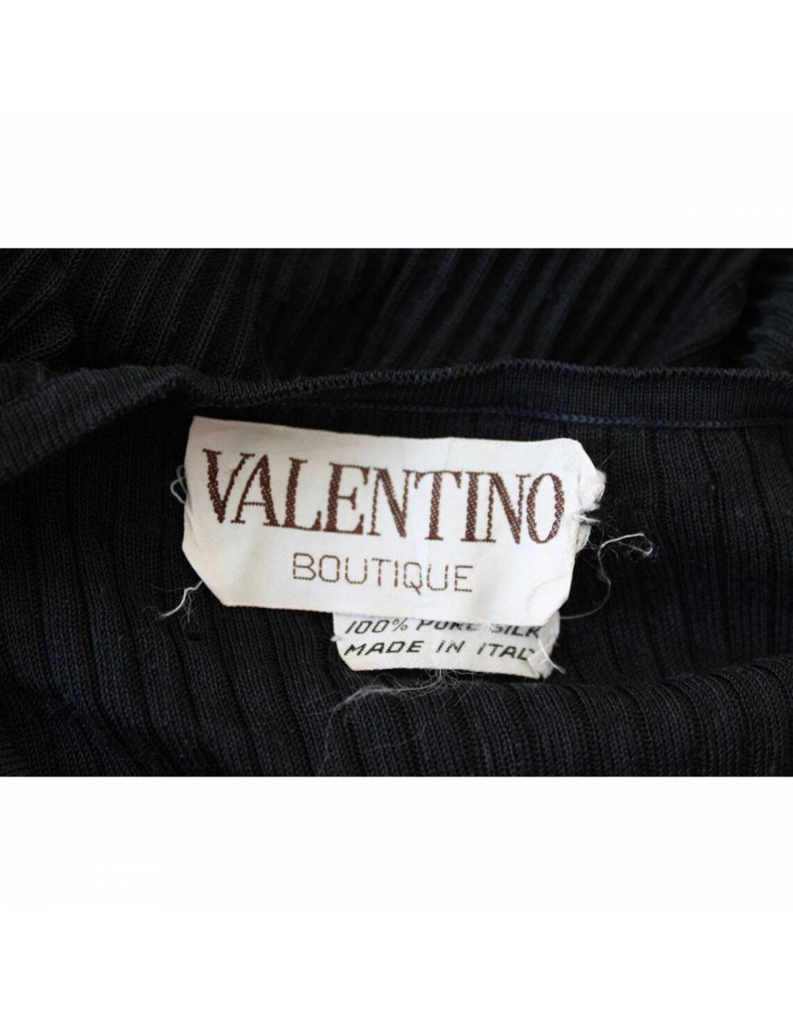 Valentino Boutique Shirt Silk Crew Neck Vintage Black | Etsy