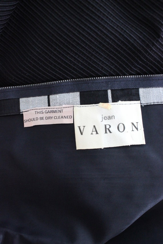 Jean Varon Black Gray Check Long Elegant Dress Vi… - image 7