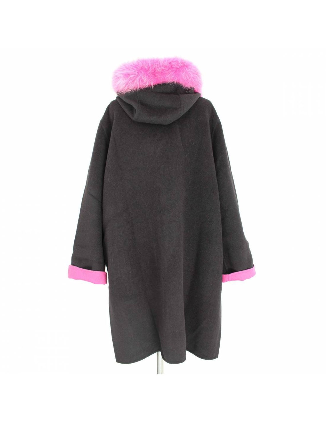 Escada Coat Fur Fox Double Face Wool Angora Vintage Black Pink - Etsy UK