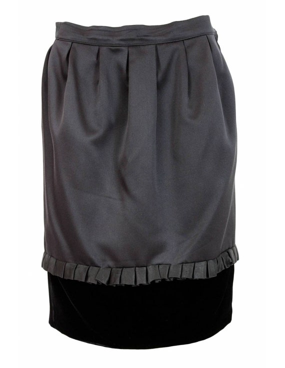 Valentino Boutique Vintage Evening Skirt Satin Vel