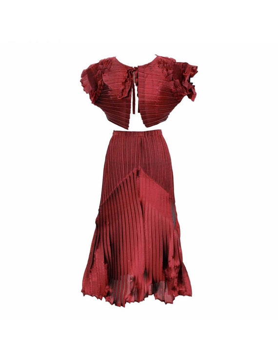 issey miyake red dress