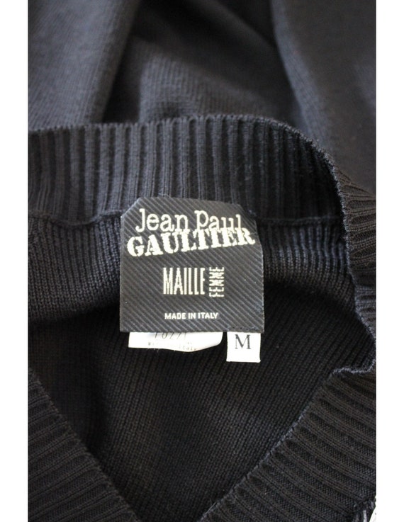 Jean Paul Gaultier Vintage Black White Silk Mesh … - image 9