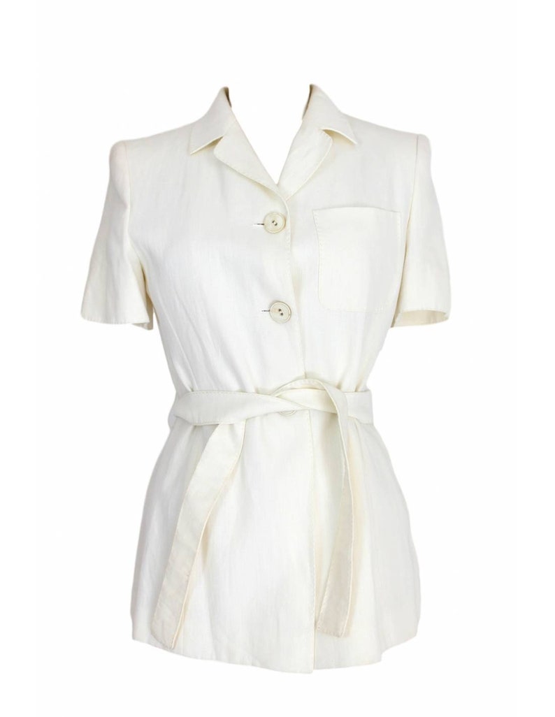 Max Mara Vintage Saharan Shirt Linen Beige