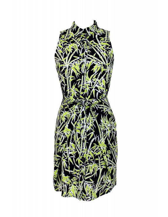 Michael kors black and white floral dress deals