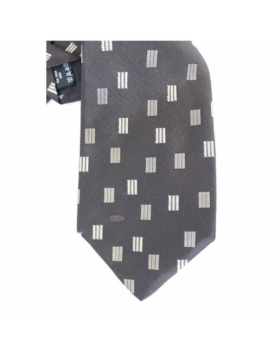 Valentino Vintage Classic Tie Silk Brown Beige - image 3