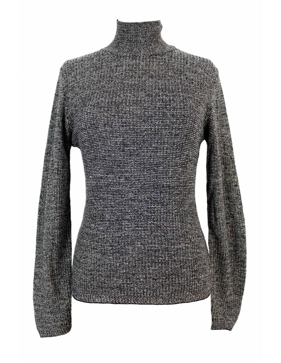 Genny Sweater Vintage Cashmere Salt Pepper High Ne