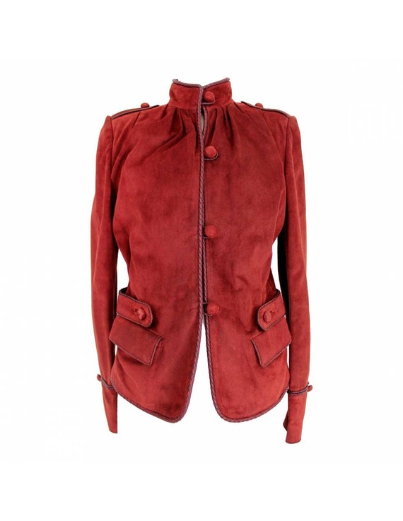 Yves Saint Laurent Rive Gauche Flared Jacket Frog