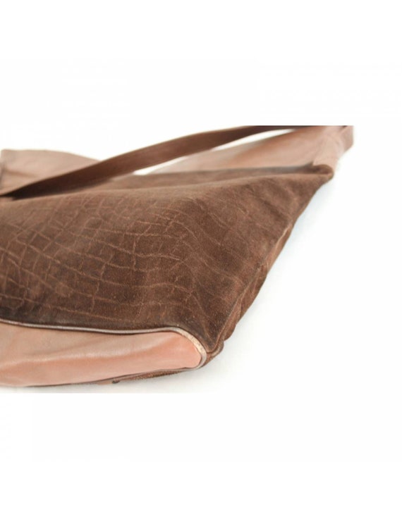 Ted Lapidus Brown Vintage Leather Tote Bag - image 5