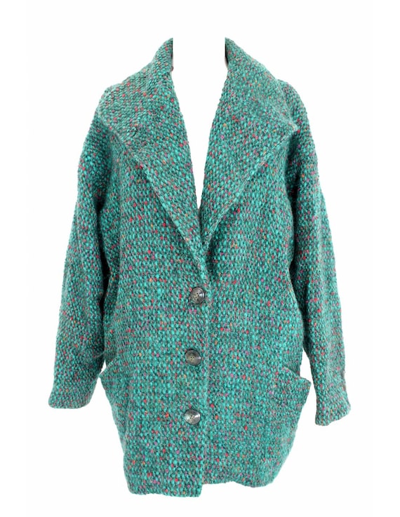 Emanuel Ungaro Vintage Coat Boucle Wool Mohair Gre