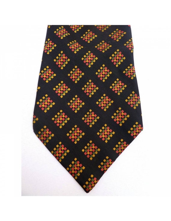 Yves Saint Laurent Black Silk Vintage Tie