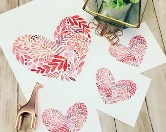 Watercolor Heart PRINT