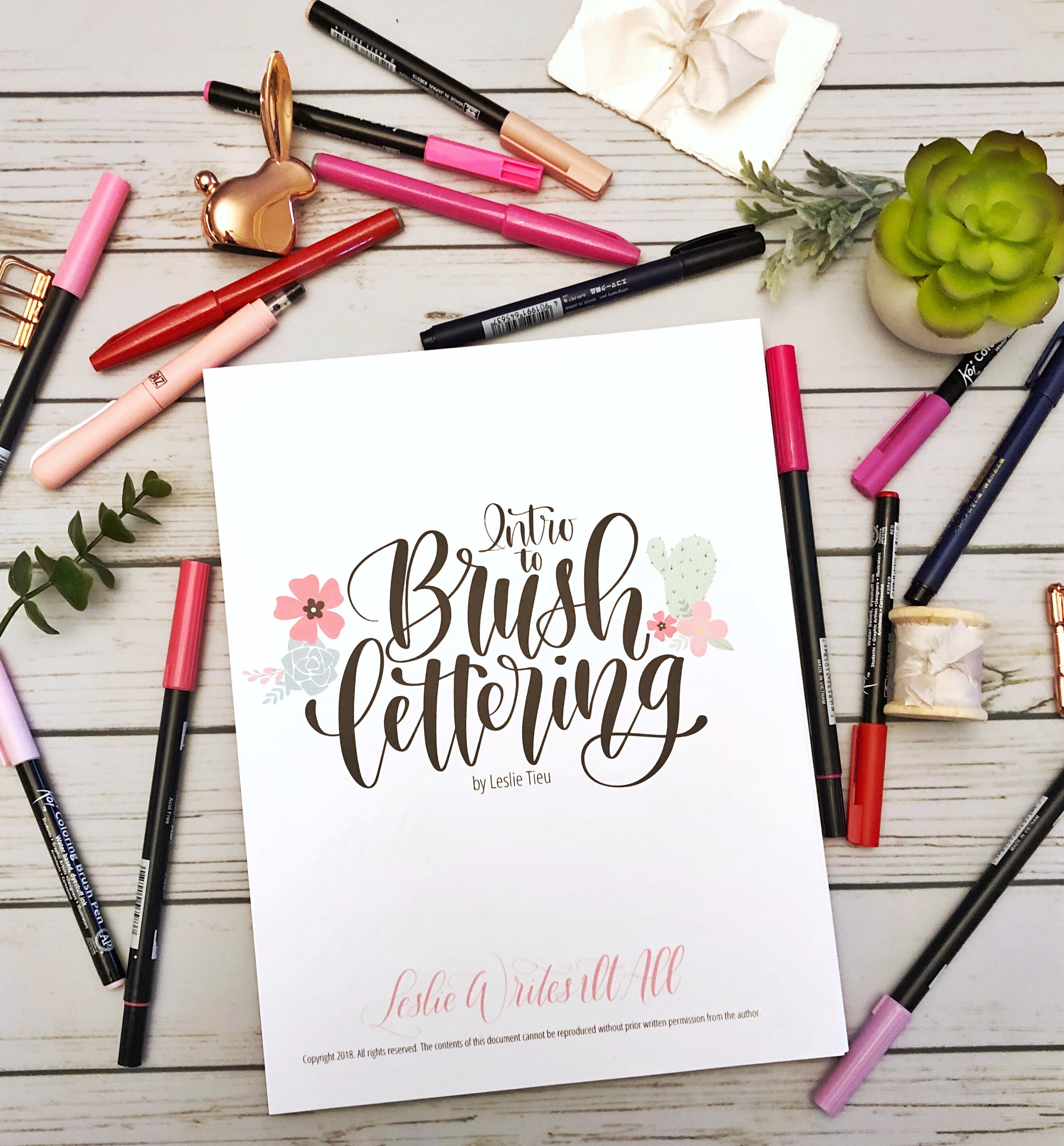 Intro to Brush Lettering DOWNLOADABLE Guide