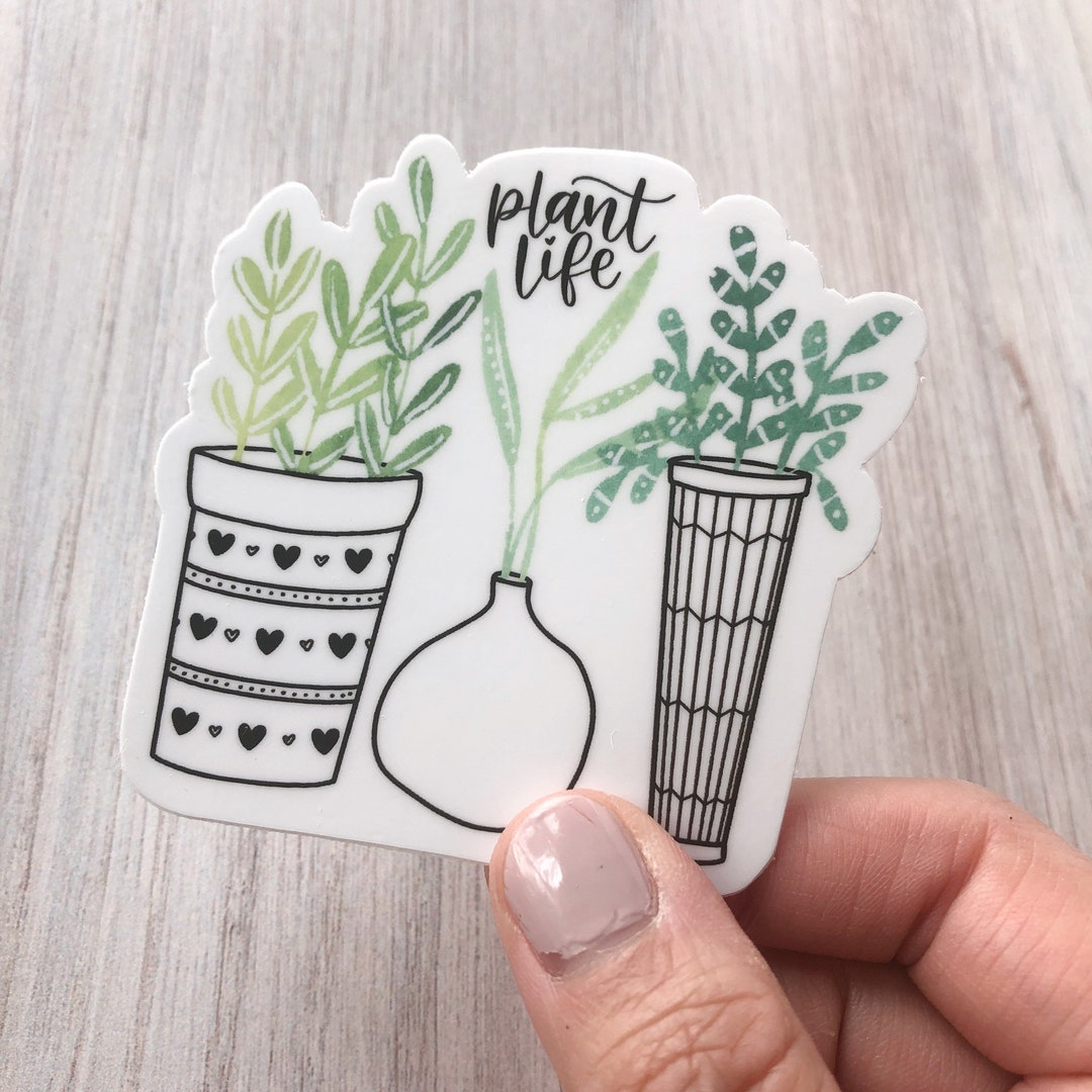 Sticker Pot Life Plant Life Vinyl Sticker 3