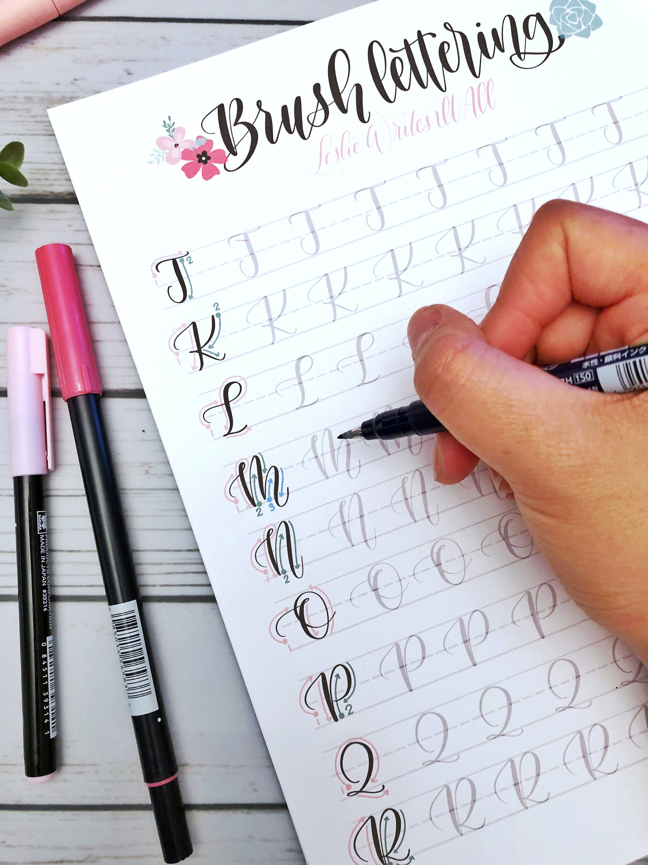 Intro to Brush Lettering DOWNLOADABLE Guide | Etsy