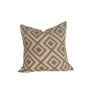 Lee Jofa Fiorentina Sol - Grey 22&quot; square Pillow (double-sided)