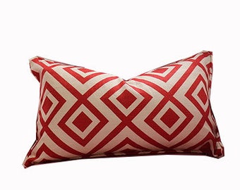 14" x 24" Kravet Lee Jofa La Fiorentina Red Pillow (double sided)