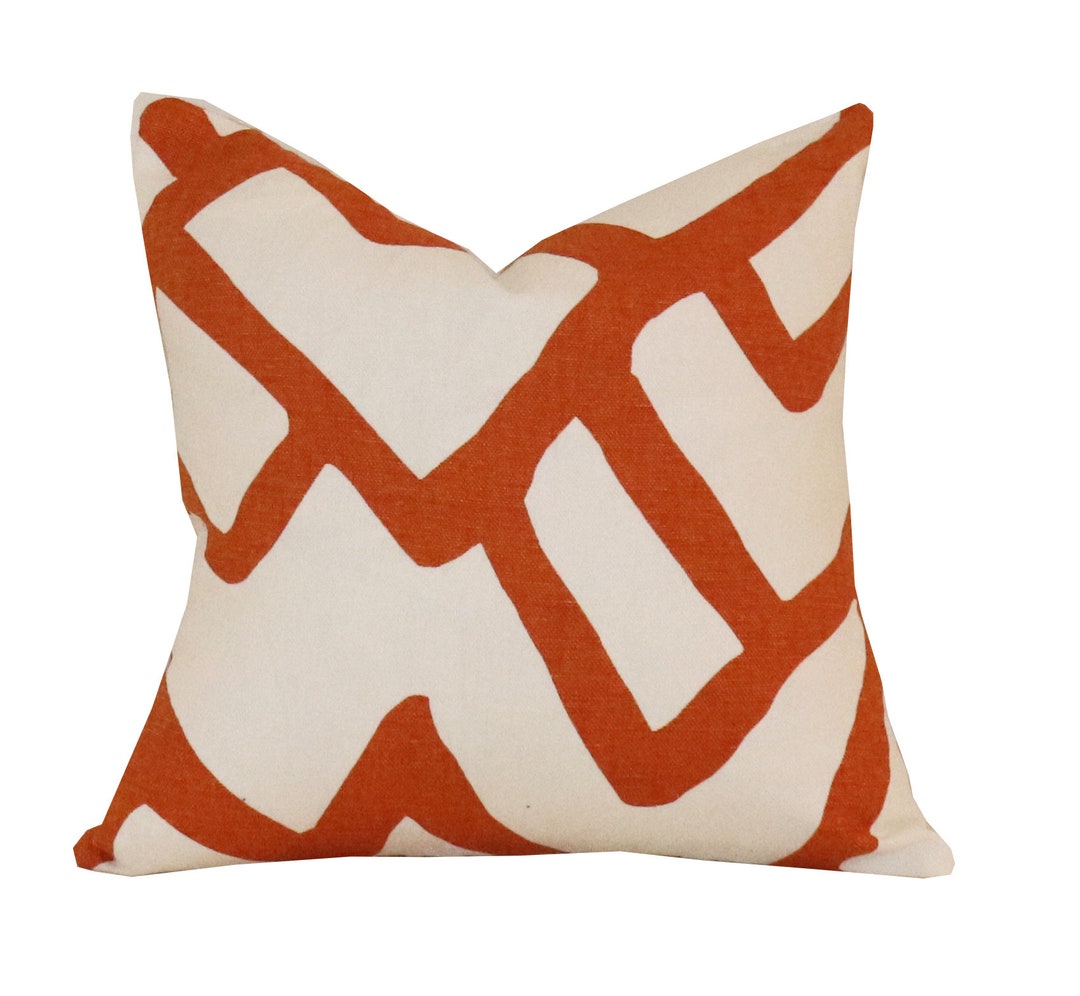 15 X 15 Schumacher Zimba Orange double Sided Etsy