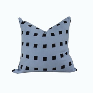 18&quot; x 18&quot; Lee Jofa Kelly Wearstler Chalet Embroidered Dusk Black Pillow (double sided)