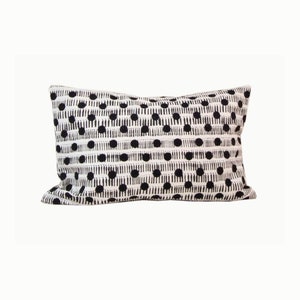 13" x 20" Rebecca Atwood Dot Dash Black Pillow (double sided)