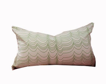 14" x 24" Schumacher Richter Green Pillow (double sided)