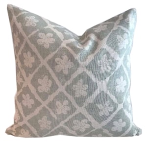 16&quot; Lee Jofa Pomeroy in Aqua/Oyster (double sided)