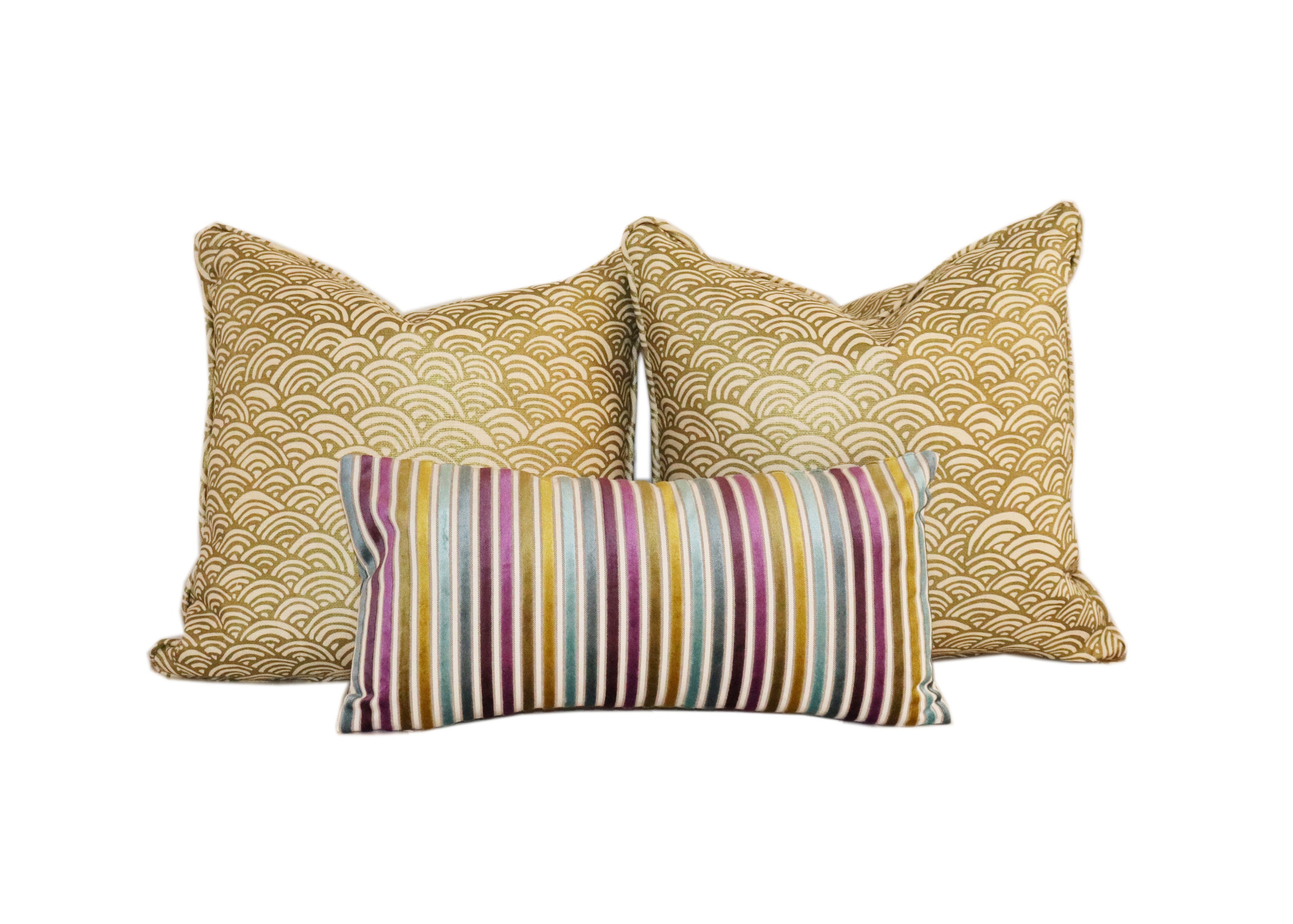 20 X 20 Lulu DK Rainbow Gold/white Pillow double - Etsy