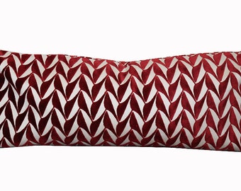 14" x 34" Schumacher Spades Red Pillow (double sided)