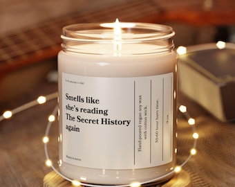 Smells like she&#39;s reading The Secret History again * vegan soy candle * dark light academia aesthetic beauty is terror downtown girl reader