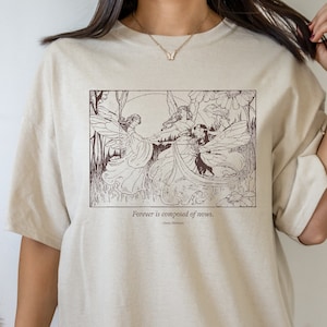 Emily Dickinson Forever is Composed of Nows Quote Tshirt * grunge fairycore dark academia cottagecore aesthetic tee * subtle bookish merch