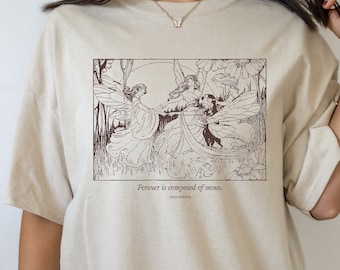 Camiseta con cita "Forever is Compposed of Nows" de Emily Dickinson * camiseta grunge con estética cottagecore de academia oscura y fairycore * merchandising literario sutil