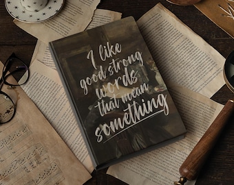Little Women Jo March Aesthetic Hardcover Journal * Dark Academia Reading Notebook * Orchard House Book Club Amy Jo Beth Meg it's no use jo