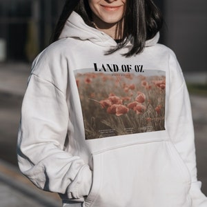 Land of Oz Travel Magazine Hoodie * Wizard of Oz Poppy Fields Emerald City National Park Tee * Literature Merch * Book Lover Gift