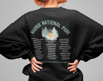 Narnia Fiktiver Nationalpark Retro minimalistisches ästhetisches Sweatshirt * Granola Girl Book Merch * Bookish Booktok Buchliebhaber Geschenk für Leser