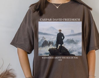 Caspar David Friedrich le vagabond romantisme romantique histoire de l'art tee shirt tshirt * cadeau pour les amateurs de beaux-arts * esthétique Dark Academia