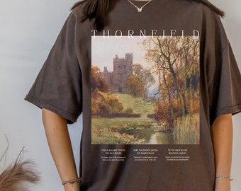 Jane Eyre Thornfield Hall T Shirt Tshirt * Buch Fandom Merch * Dark Academia Aesthetic * Bücherwurm Geschenk * Literatur Shirt