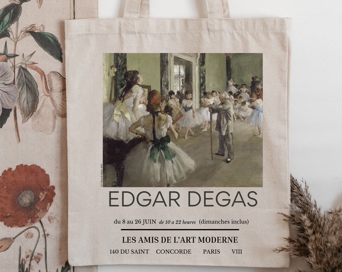 Edgar Degas Museum Exhibit Poster Tote * Dance Class Bag * Ballerina Ballet Core Light Academia Aesthetic * Art History Artsy Art Lover Gift