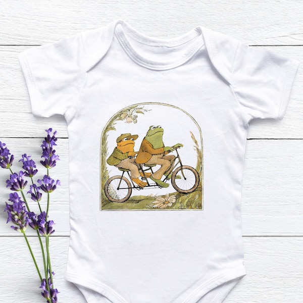 Frog and Toad Baby Onesie * Bookish Children's Literature Jersey Bodysuit Romper * Baby Shower Gift * Book Club Member 2023 Announcement